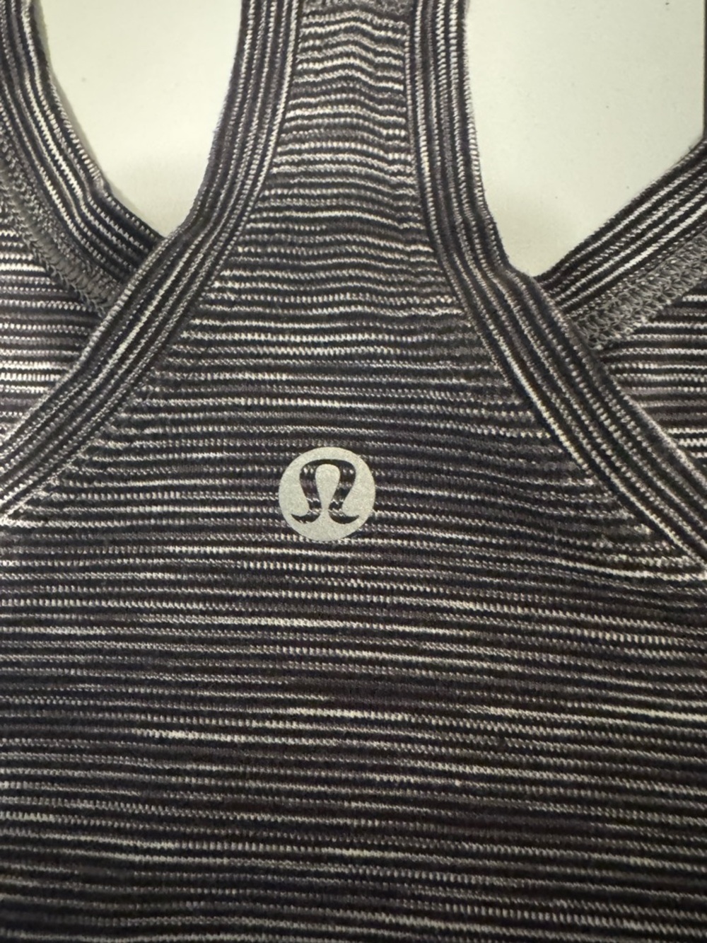 Lululemon Striped Racerback Tank - Black & White